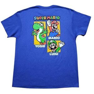 Nintendo Super Mario Mens Blue T-shirt -H